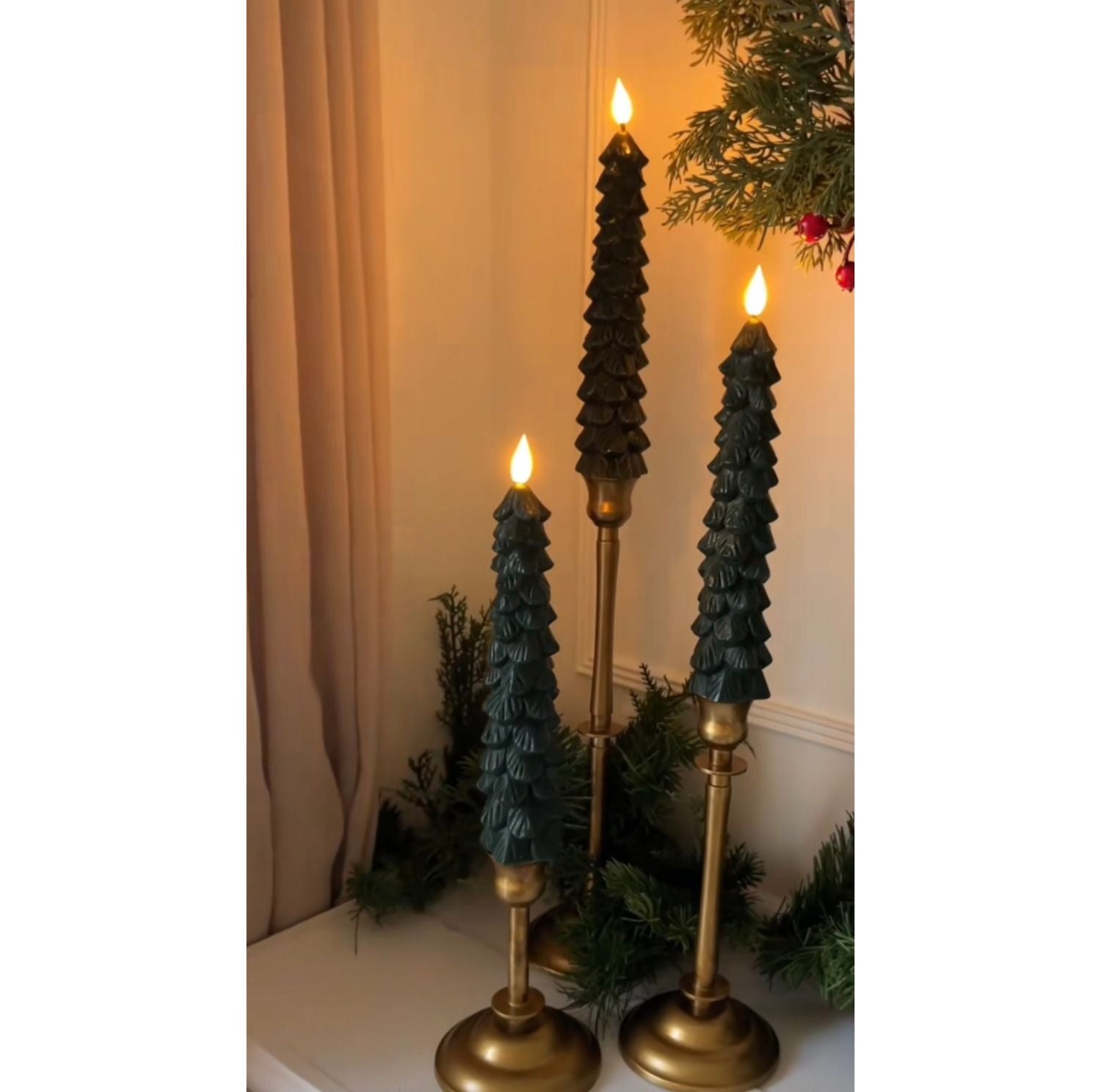 Serenosole™ CandleCharm Weihnachtskerzenlichter | Gemütliche Weihnachtsstimmung überall (Satz mit 3)