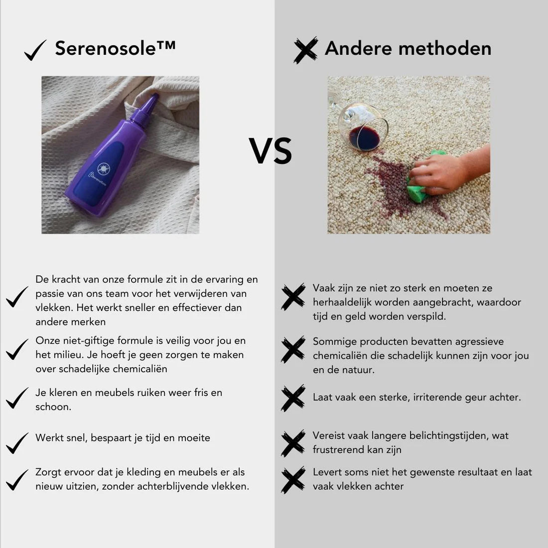 Serenosole™ Vlekverwijderaar | Snel en makkelijk vlekken verwijderen (1+1 GRATIS)