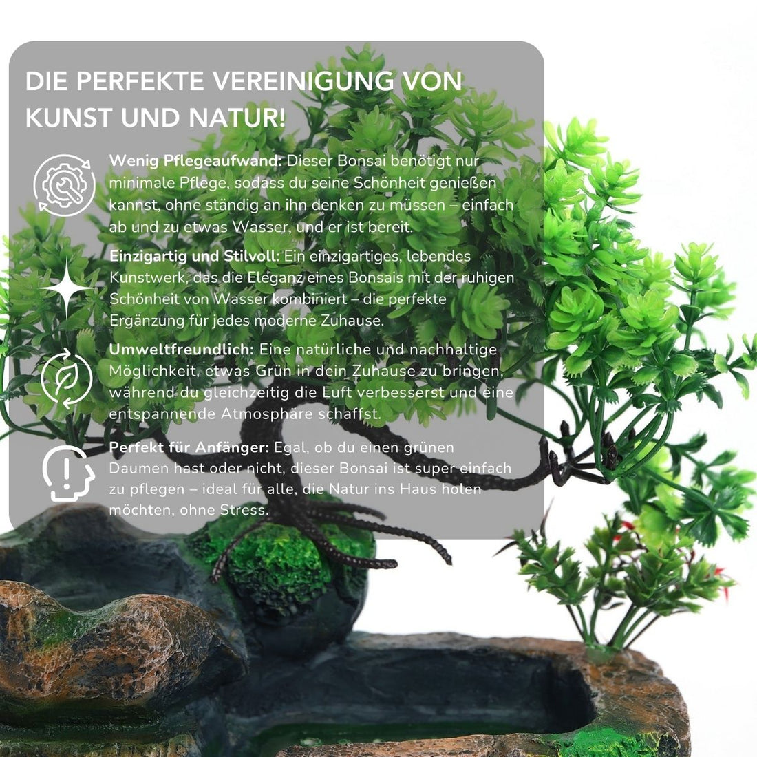 Serenosole™ BloomFlow Wasser Bonsai | Lebendes Meisterwerk, das nur minimal Pflege benötigt | Coolstes Aquatisches Bonsai 2024