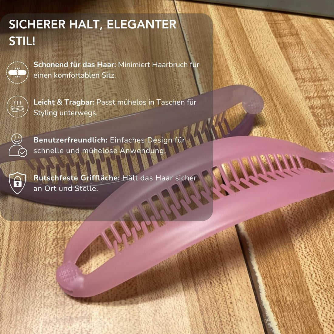 Serenosole™ FlexiClip Bananenclip | Hält das Haar sicher an Ort und Stelle (2+2 GRATIS)