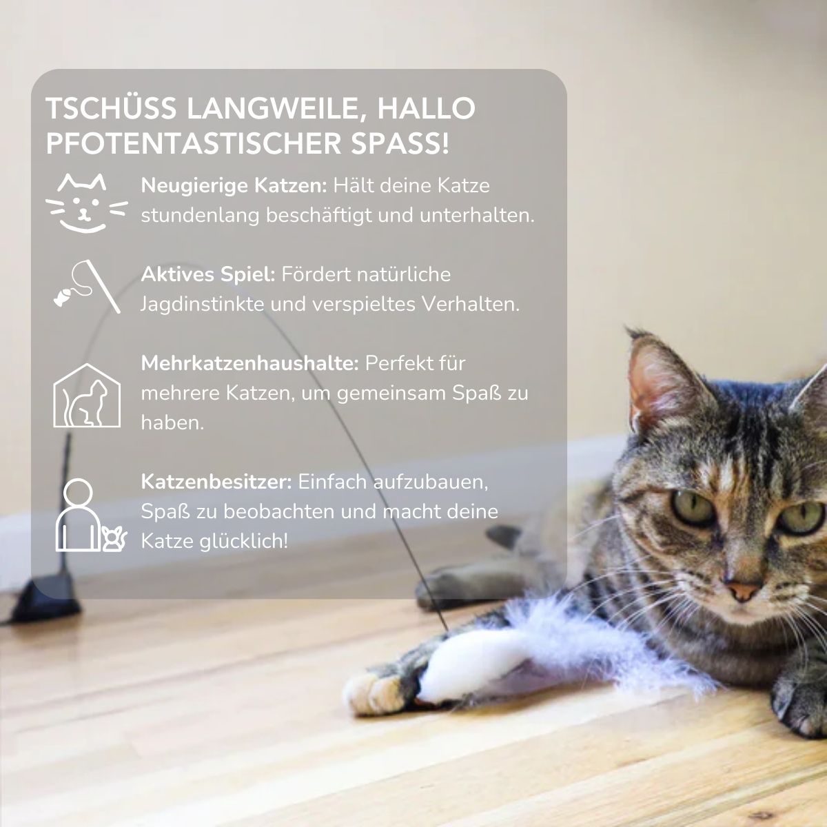 Serenosole™ BirdyWhisker Vogel-Simulationsspielzeug für Katzen | Stimuliere den natürlichen Jagdinstinkt einer Katze | Bester Jagdspielzeug 2024