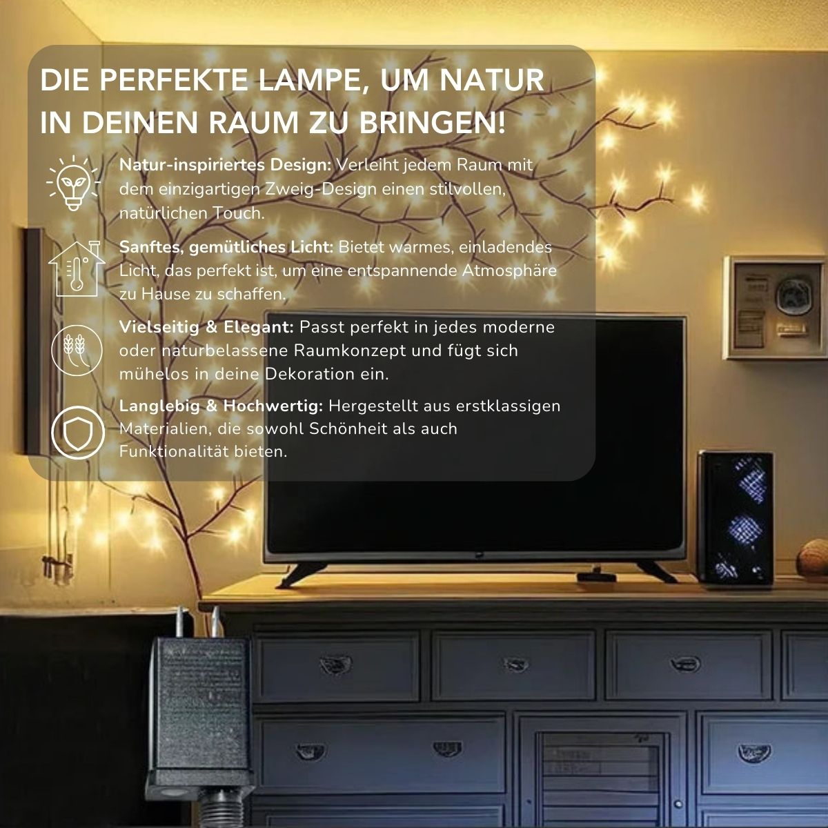 Serenosole™ BranchLite Moderne Lampe | Zweig-inspiriertes Design, das dein Zimmer mit Stil erleuchtet