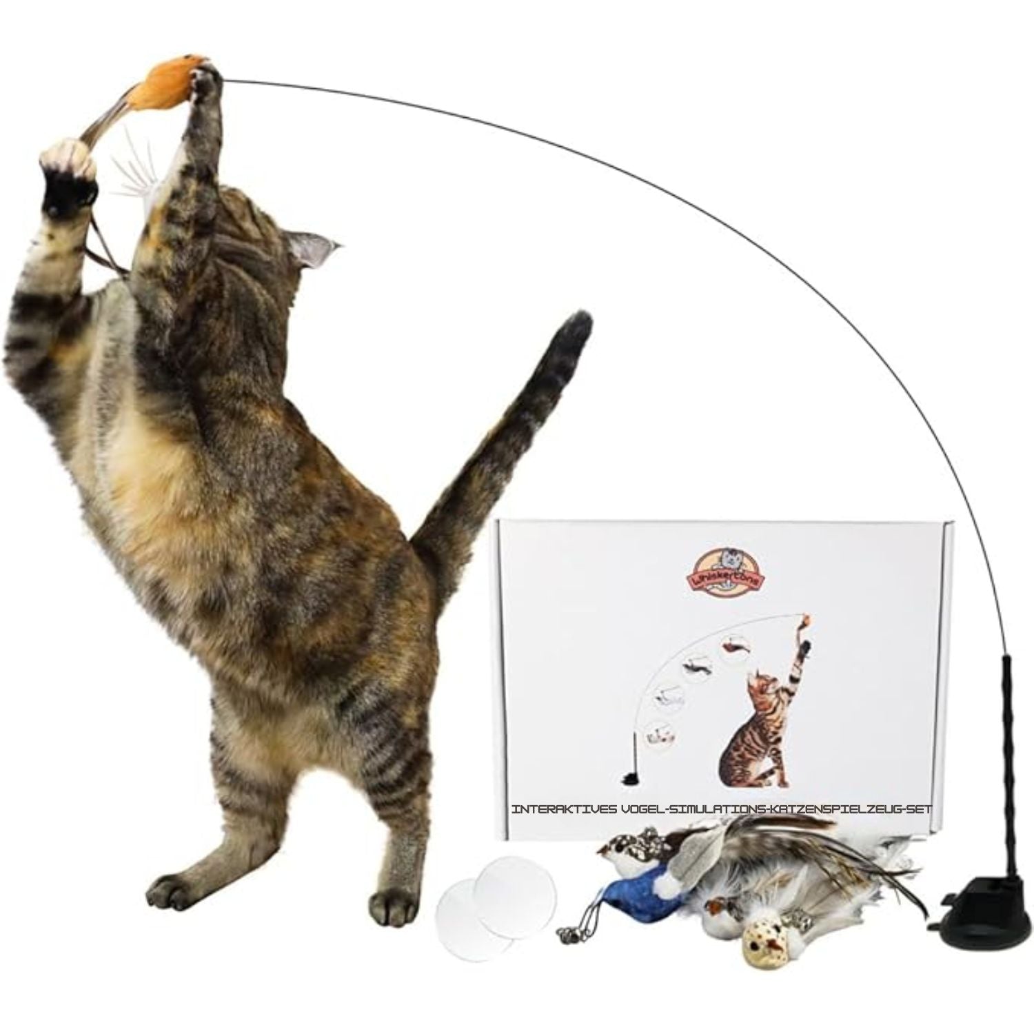 Serenosole™ BirdyWhisker Vogel-Simulationsspielzeug für Katzen | Stimuliere den natürlichen Jagdinstinkt einer Katze | Bester Jagdspielzeug 2024