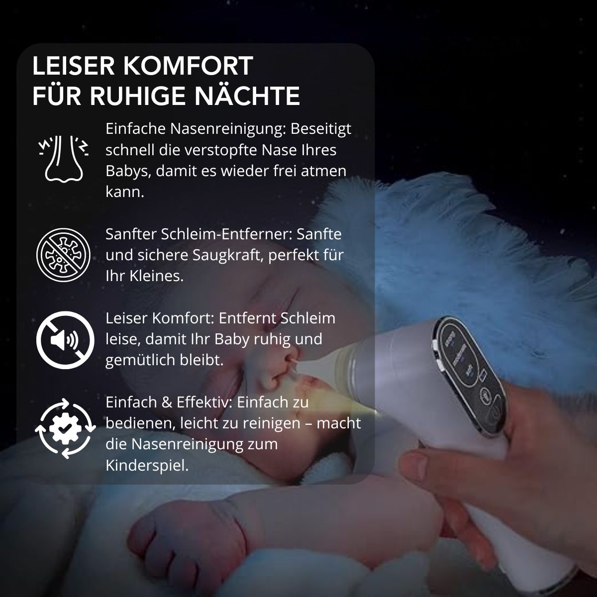 Serenosole™ BreatheEase Nasenreiniger | Reinigt die Nasenwege für leichtes Atmen | Beste Lösung für verstopfte Nase Baby 2024